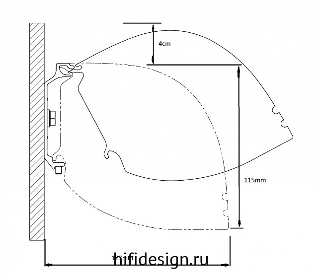 ����� kauber red label tensioned bt cinema 113" gray pro